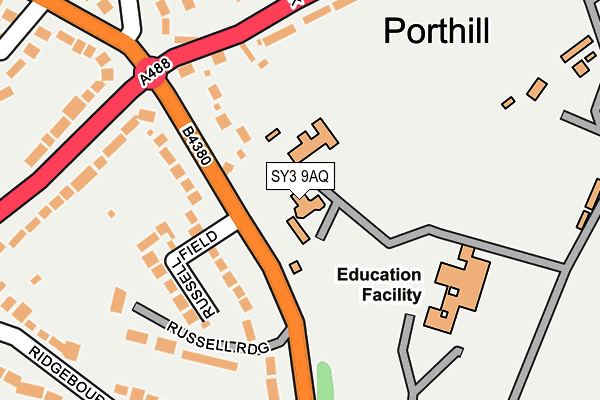 SY3 9AQ map - OS OpenMap – Local (Ordnance Survey)