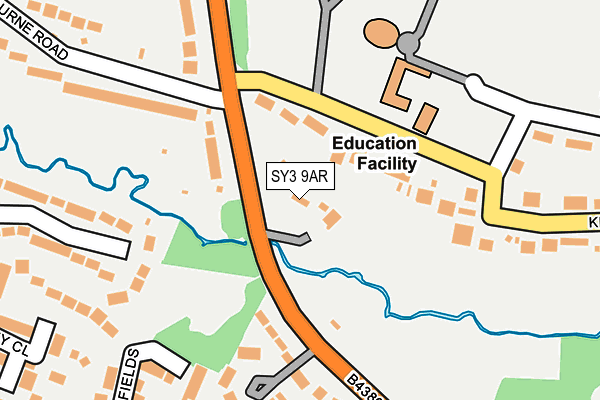 SY3 9AR map - OS OpenMap – Local (Ordnance Survey)