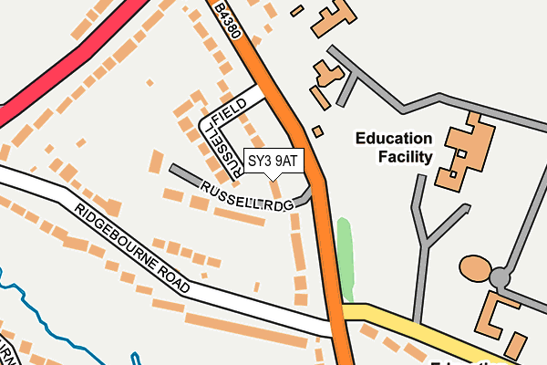 SY3 9AT map - OS OpenMap – Local (Ordnance Survey)