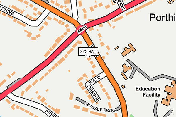 SY3 9AU map - OS OpenMap – Local (Ordnance Survey)