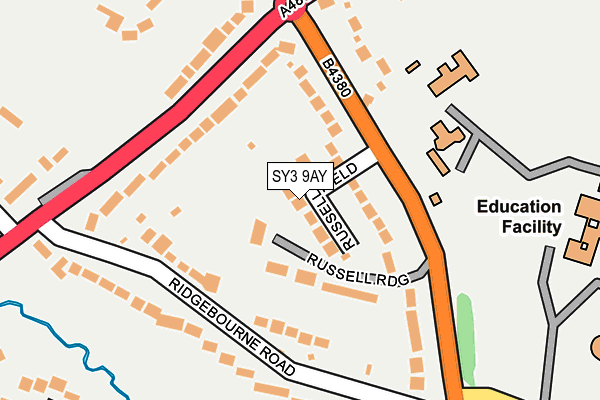 SY3 9AY map - OS OpenMap – Local (Ordnance Survey)