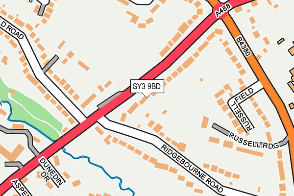 SY3 9BD map - OS OpenMap – Local (Ordnance Survey)