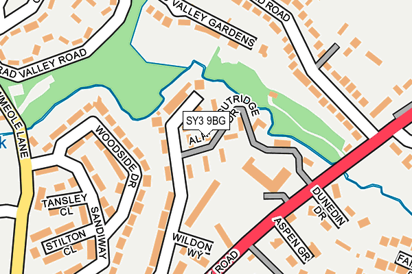 SY3 9BG map - OS OpenMap – Local (Ordnance Survey)