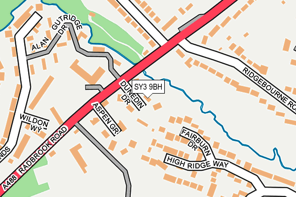 SY3 9BH map - OS OpenMap – Local (Ordnance Survey)