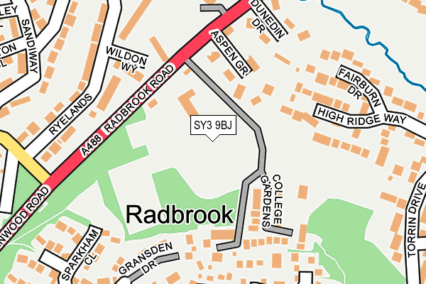 SY3 9BJ map - OS OpenMap – Local (Ordnance Survey)