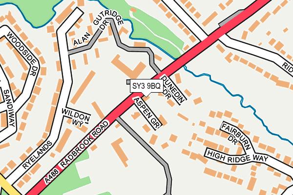 SY3 9BQ map - OS OpenMap – Local (Ordnance Survey)