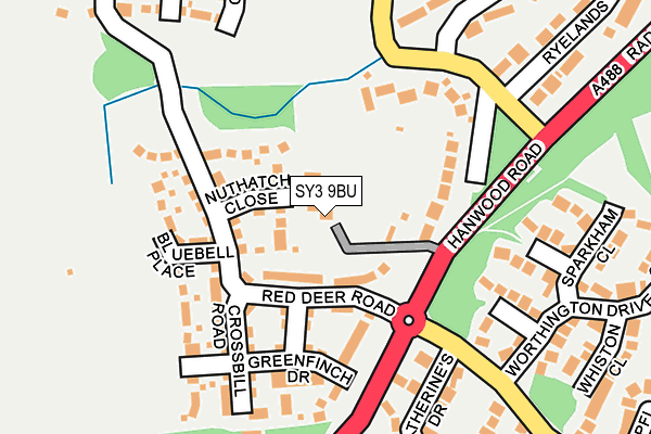 SY3 9BU map - OS OpenMap – Local (Ordnance Survey)