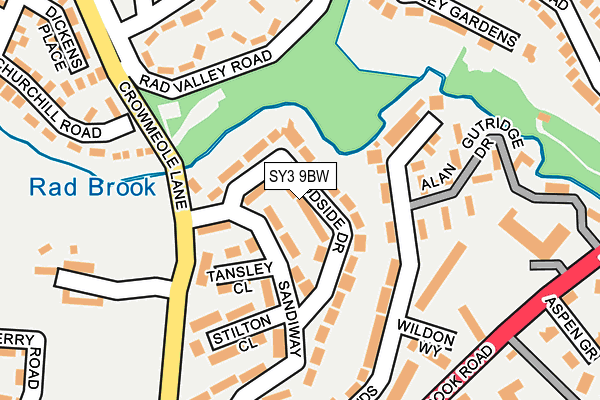 SY3 9BW map - OS OpenMap – Local (Ordnance Survey)