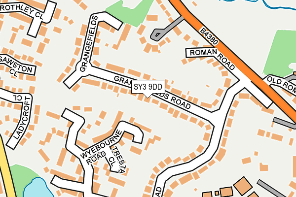 SY3 9DD map - OS OpenMap – Local (Ordnance Survey)