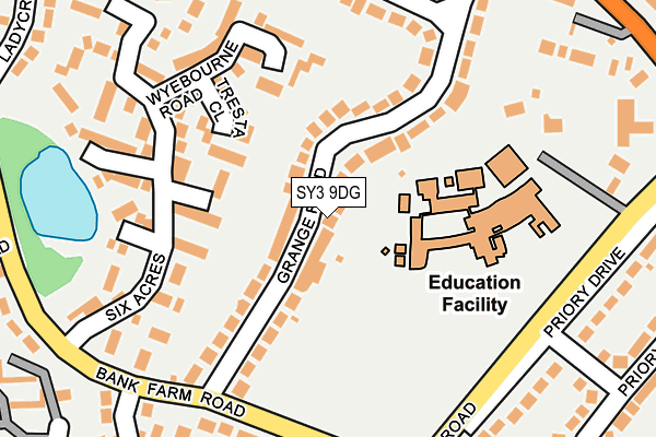 SY3 9DG map - OS OpenMap – Local (Ordnance Survey)