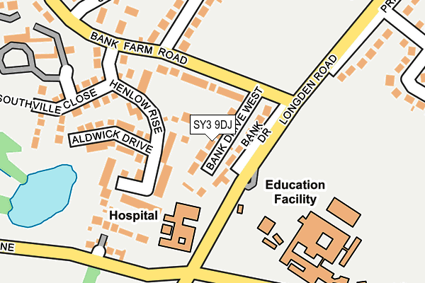 SY3 9DJ map - OS OpenMap – Local (Ordnance Survey)