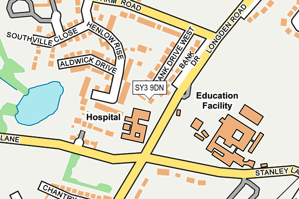 SY3 9DN map - OS OpenMap – Local (Ordnance Survey)