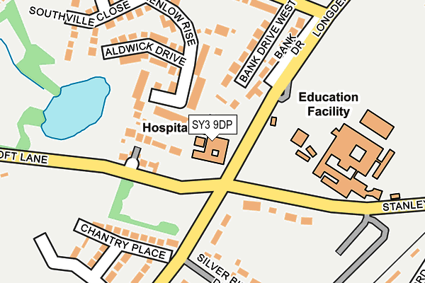 SY3 9DP map - OS OpenMap – Local (Ordnance Survey)