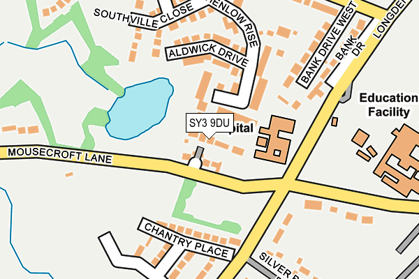 SY3 9DU map - OS OpenMap – Local (Ordnance Survey)