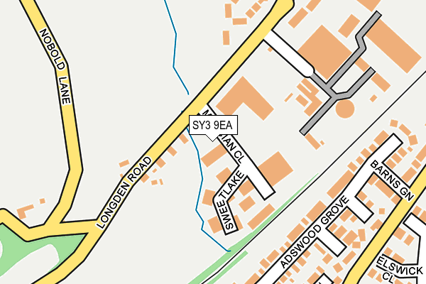 SY3 9EA map - OS OpenMap – Local (Ordnance Survey)