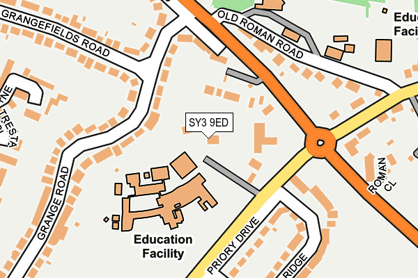 SY3 9ED map - OS OpenMap – Local (Ordnance Survey)