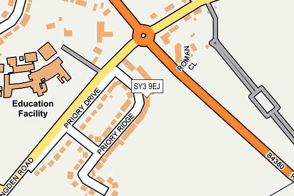 SY3 9EJ map - OS OpenMap – Local (Ordnance Survey)