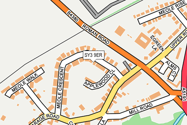 SY3 9ER map - OS OpenMap – Local (Ordnance Survey)