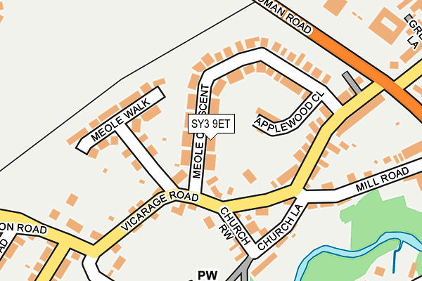 SY3 9ET map - OS OpenMap – Local (Ordnance Survey)