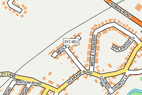 SY3 9EU map - OS OpenMap – Local (Ordnance Survey)