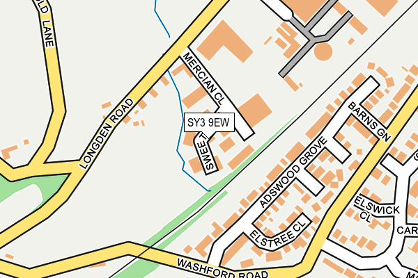 SY3 9EW map - OS OpenMap – Local (Ordnance Survey)