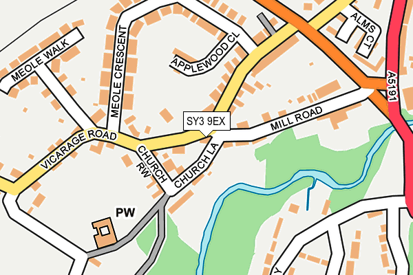 SY3 9EX map - OS OpenMap – Local (Ordnance Survey)