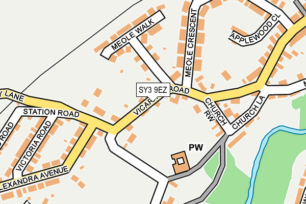 SY3 9EZ map - OS OpenMap – Local (Ordnance Survey)