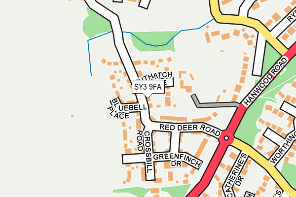 SY3 9FA map - OS OpenMap – Local (Ordnance Survey)