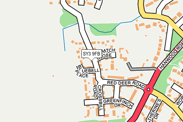 SY3 9FB map - OS OpenMap – Local (Ordnance Survey)