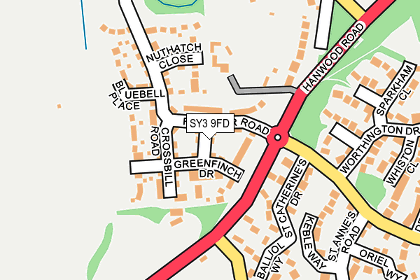 SY3 9FD map - OS OpenMap – Local (Ordnance Survey)