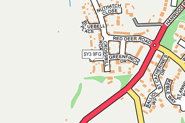 SY3 9FG map - OS OpenMap – Local (Ordnance Survey)