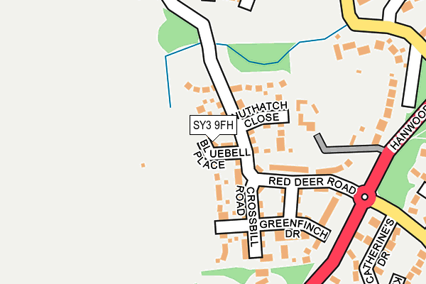 SY3 9FH map - OS OpenMap – Local (Ordnance Survey)