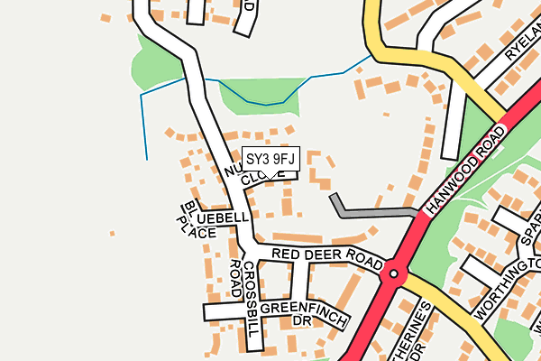 SY3 9FJ map - OS OpenMap – Local (Ordnance Survey)