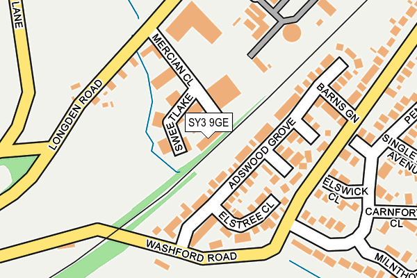 SY3 9GE map - OS OpenMap – Local (Ordnance Survey)