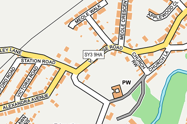 SY3 9HA map - OS OpenMap – Local (Ordnance Survey)