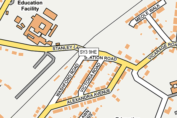 SY3 9HE map - OS OpenMap – Local (Ordnance Survey)