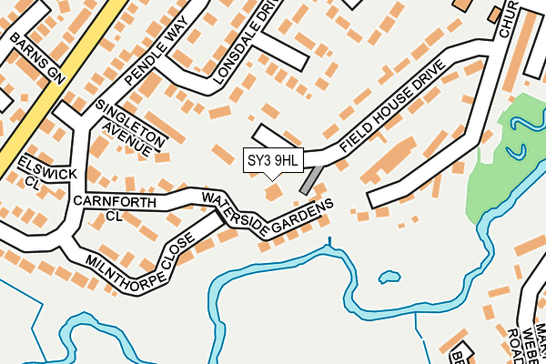 SY3 9HL map - OS OpenMap – Local (Ordnance Survey)