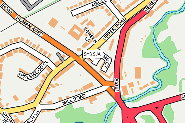 SY3 9JA map - OS OpenMap – Local (Ordnance Survey)