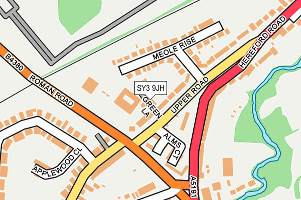 SY3 9JH map - OS OpenMap – Local (Ordnance Survey)