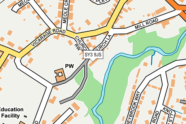 SY3 9JS map - OS OpenMap – Local (Ordnance Survey)