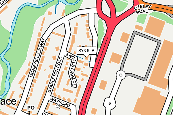 SY3 9LB map - OS OpenMap – Local (Ordnance Survey)