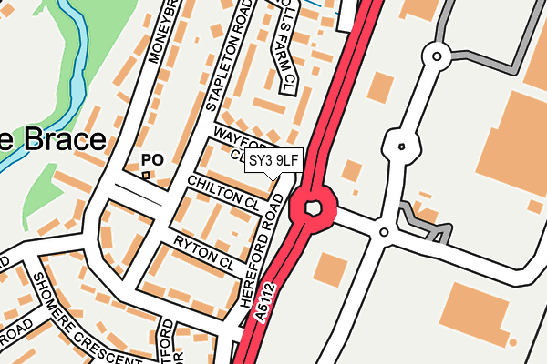 SY3 9LF map - OS OpenMap – Local (Ordnance Survey)