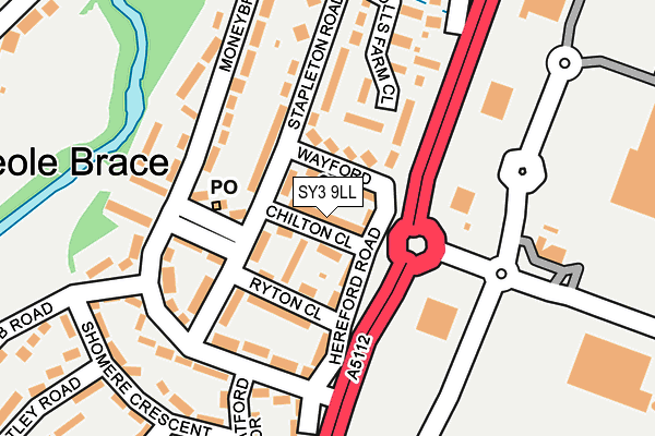 SY3 9LL map - OS OpenMap – Local (Ordnance Survey)
