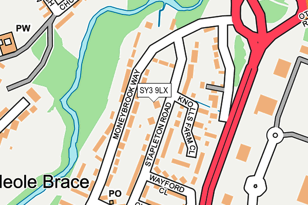 SY3 9LX map - OS OpenMap – Local (Ordnance Survey)