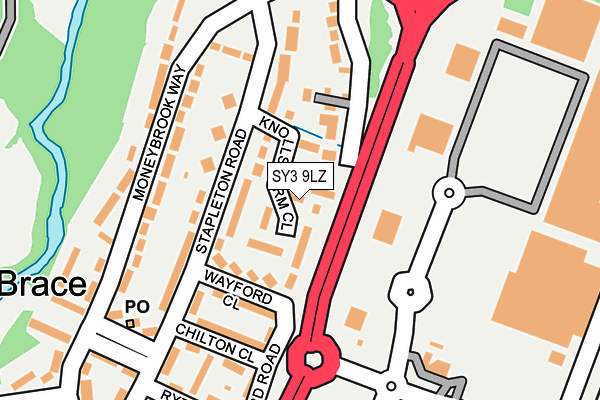 SY3 9LZ map - OS OpenMap – Local (Ordnance Survey)