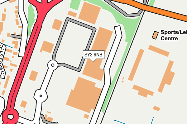 SY3 9NB map - OS OpenMap – Local (Ordnance Survey)