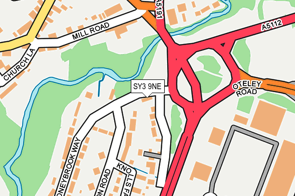 SY3 9NE map - OS OpenMap – Local (Ordnance Survey)