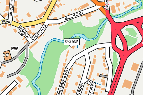 SY3 9NF map - OS OpenMap – Local (Ordnance Survey)