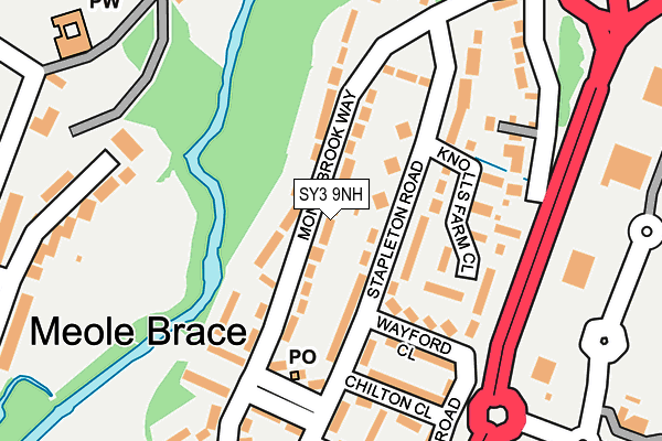 SY3 9NH map - OS OpenMap – Local (Ordnance Survey)