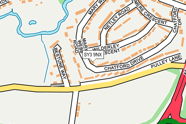 SY3 9NX map - OS OpenMap – Local (Ordnance Survey)